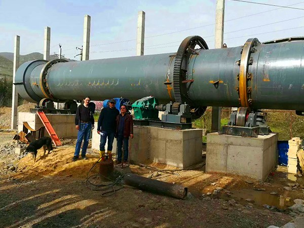 Rotary dryer at customer site in Africa