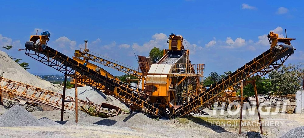 Real scene of Stone Crusher Plant